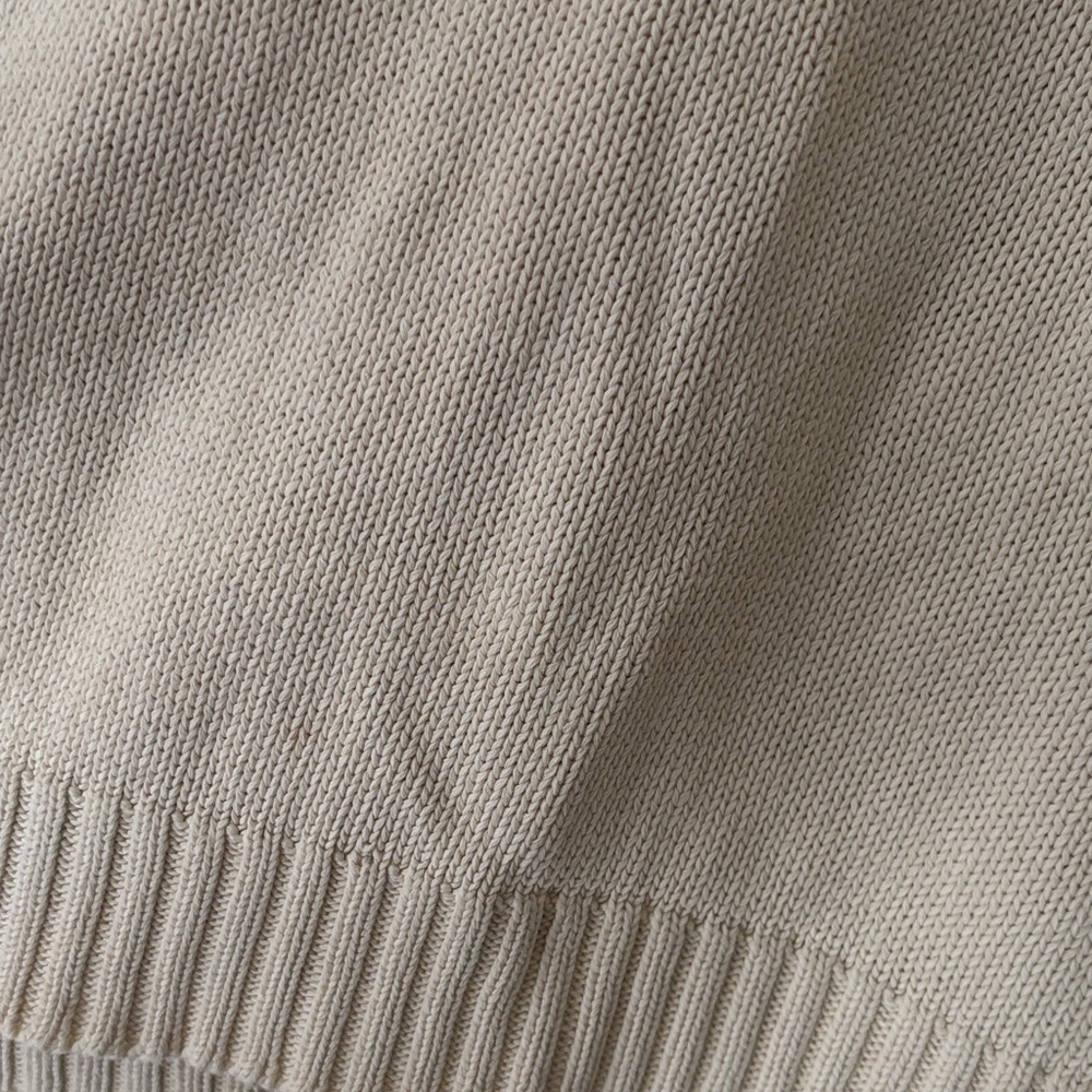 Yves Saint Laurent Cream Crewneck Sweater with Blue YSL Emblem - Picture 4 of 5